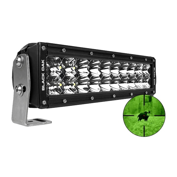 Black Oak Led Black Oak Pro Series 3.0 10in 850nm Infrared Double Row LED Light Bar-Combo Optics - Black Housing 10IR-850 - main